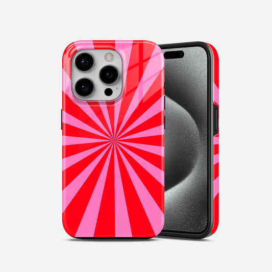 Purple Diagonal Candy Stripe Phone Case