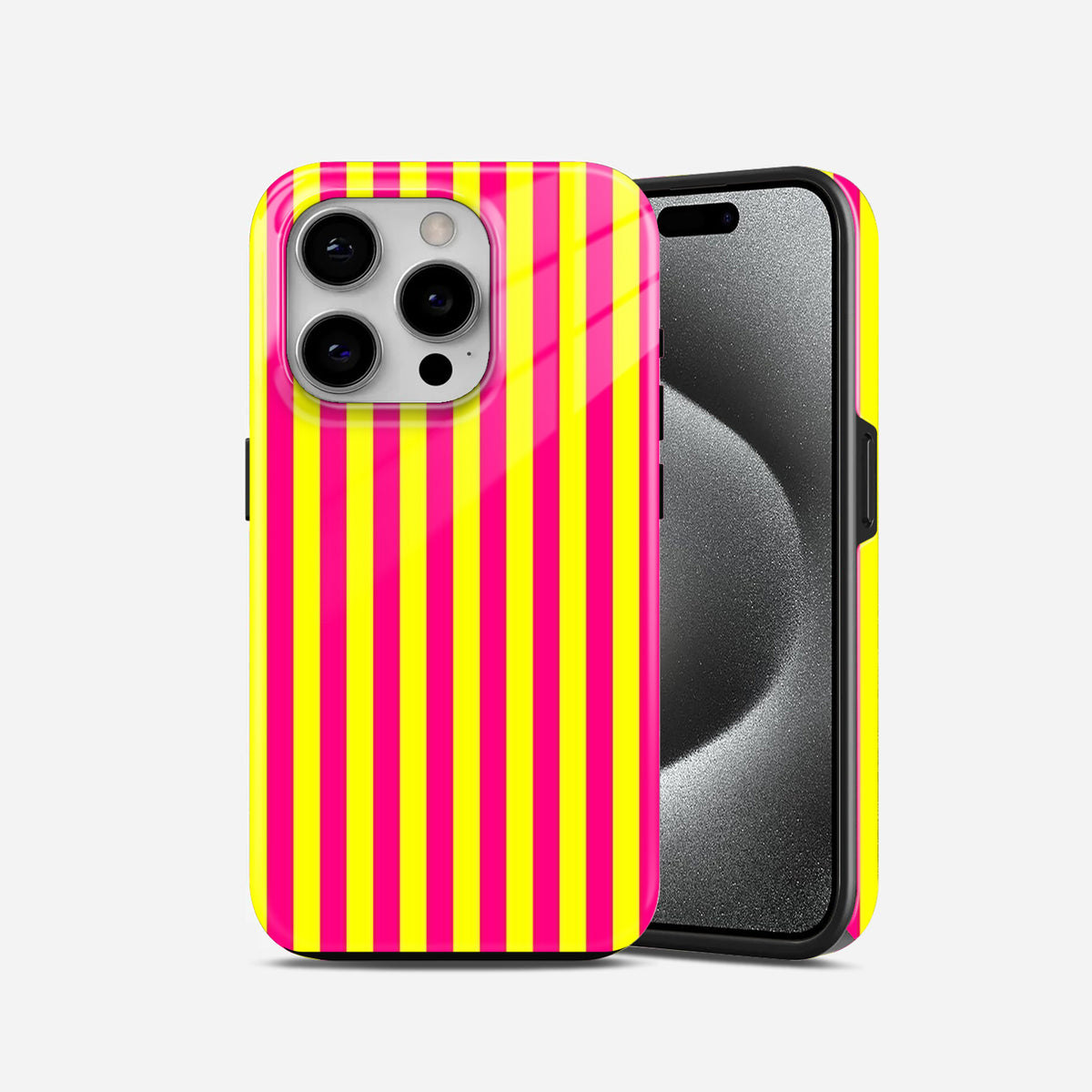 Pink Yellow Candy Stripe Phone Case