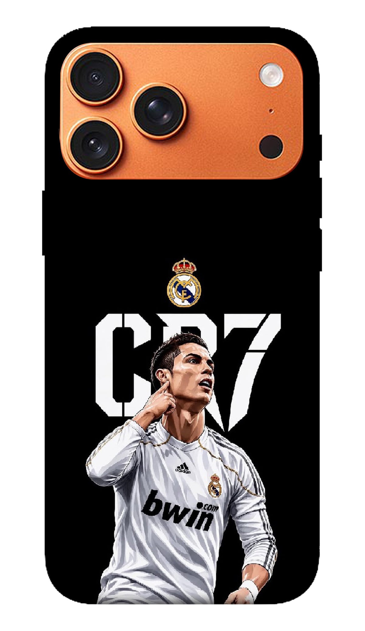 Black White Football Player Graphic Hard Matte Phone Case
