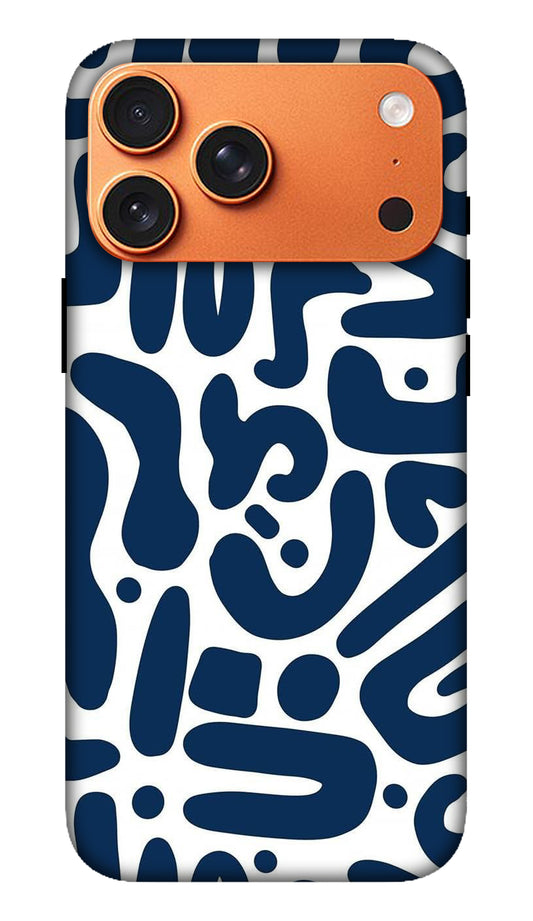 Blue Abstract Floral Pattern Phone Case