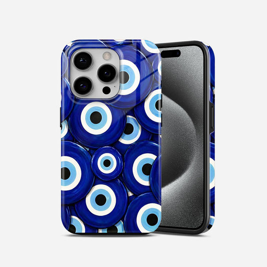 Blue Geometric Circle Pattern Phone Case