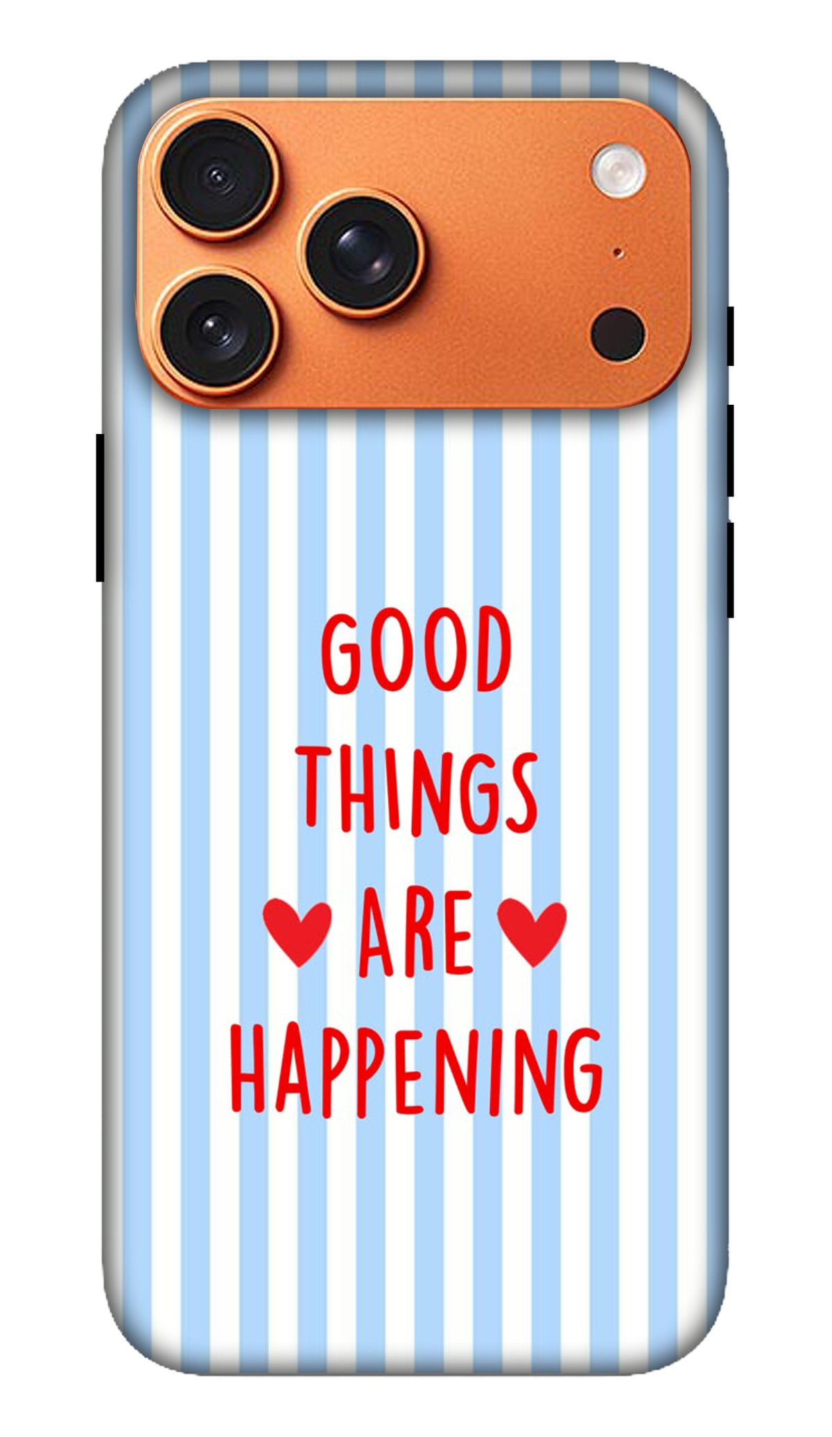 Blue Good Things Typography Hard Matte Phone Case