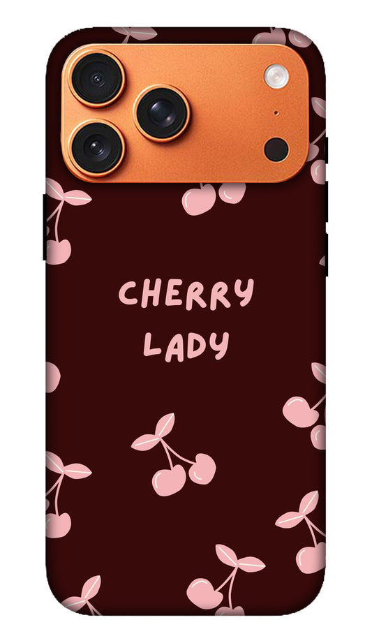 Burgundy Cherry Lady Typography Hard Matte Phone Case