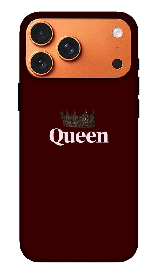 Burgundy Queen Typography Hard Matte Phone Case