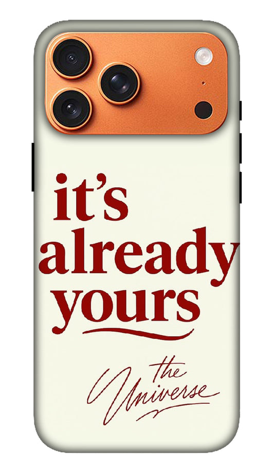 Cream It’s Already Yours Typography Hard Matte Phone Case