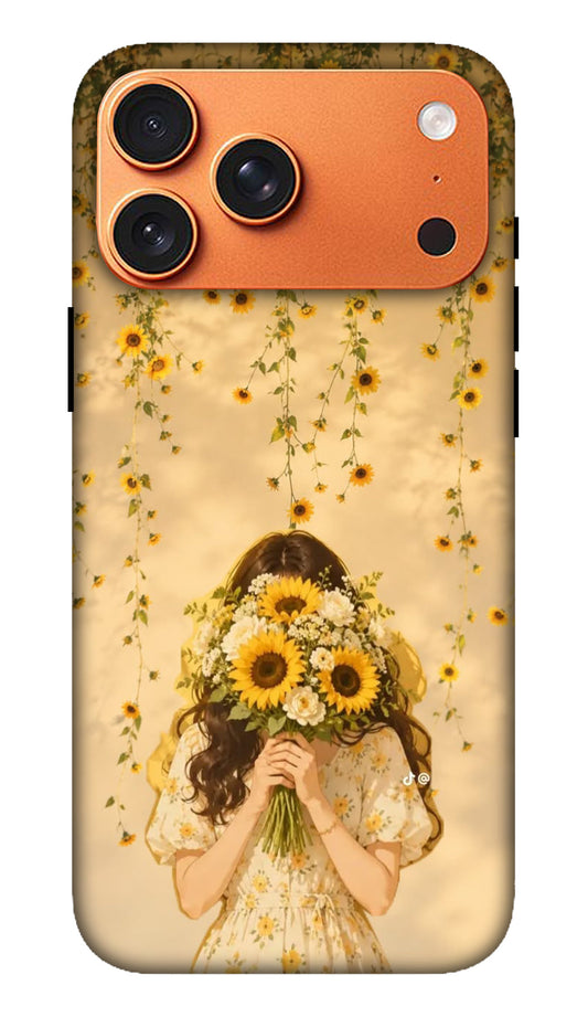 Golden Sunflower Floral Hard Matte Phone Case