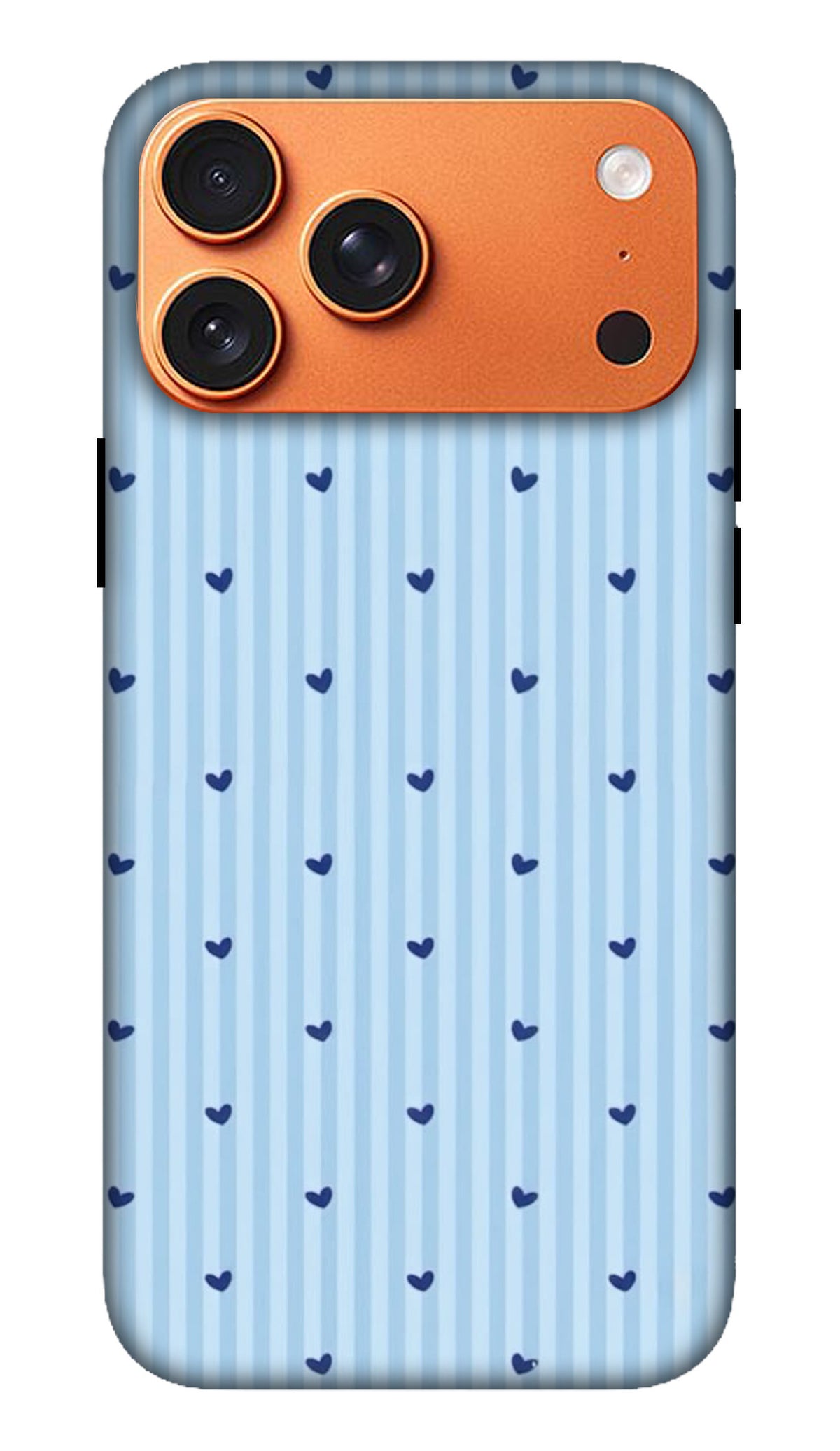 Light Blue Fine Line Bow Hard Matte Phone Case
