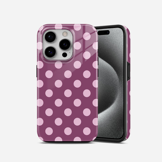 Mauve Purple Polka Dot Phone Case