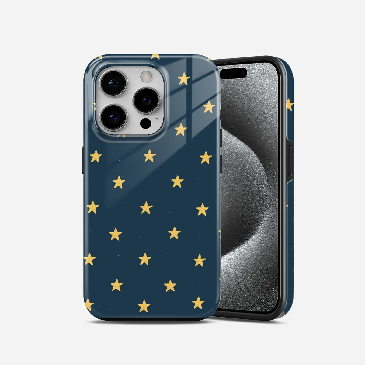 Midnight Navy Star Pattern Phone Case