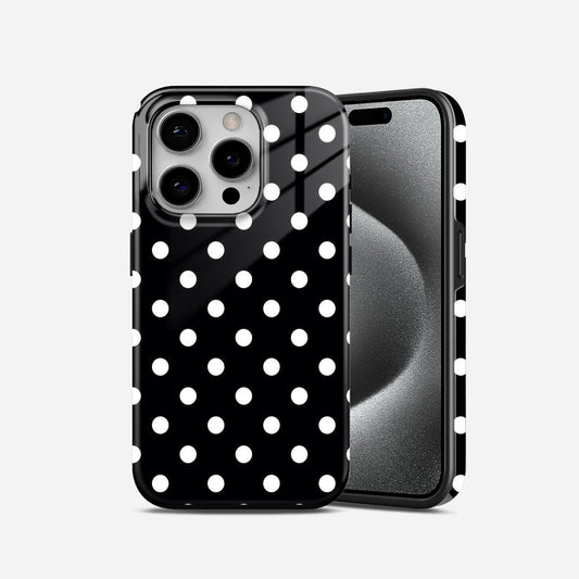 Monochrome Black White Dot Phone Case