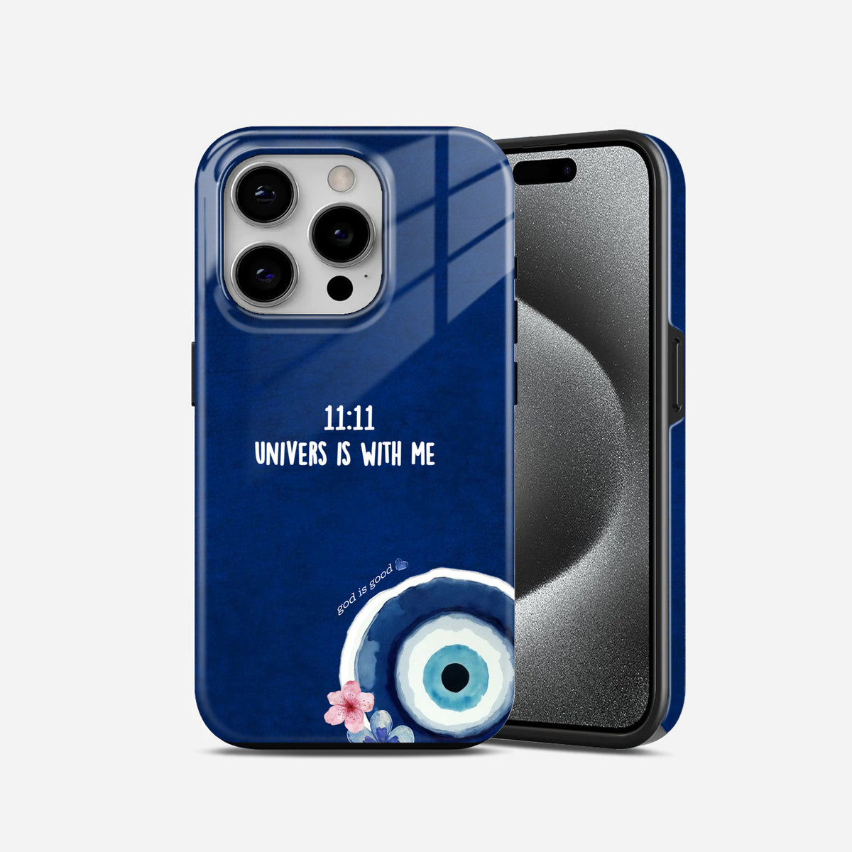 Navy Blue Circle Pattern Phone Case