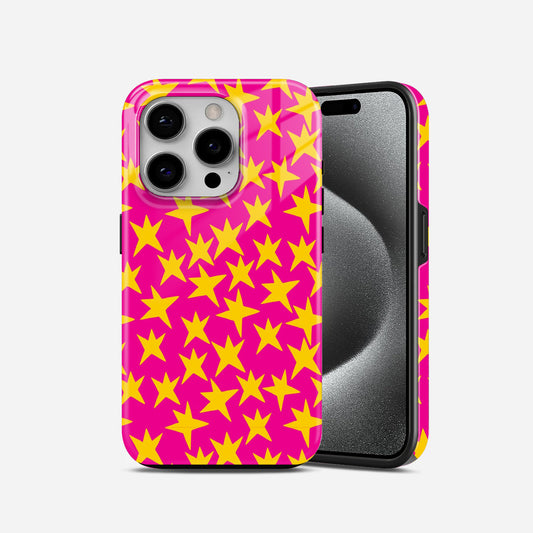 Neon Pink Starburst Phone Case