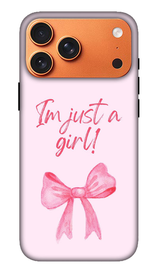 Pink Bow Girl Typography Hard Matte Phone Case