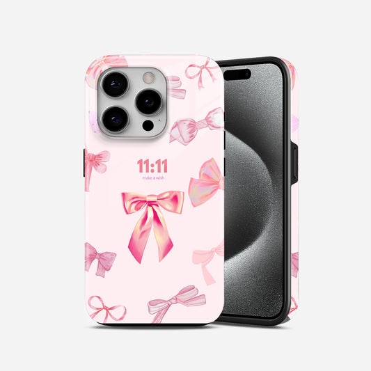 Pink Bow & Heart Cute Phone Case