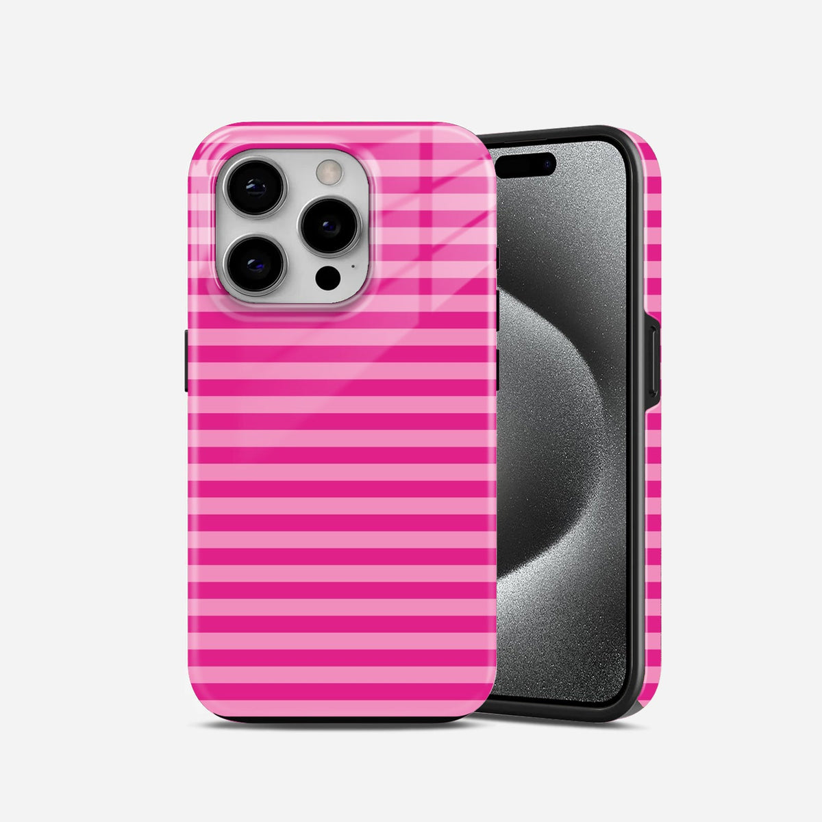 Pink Bubblegum Horizontal Stripe Phone Case