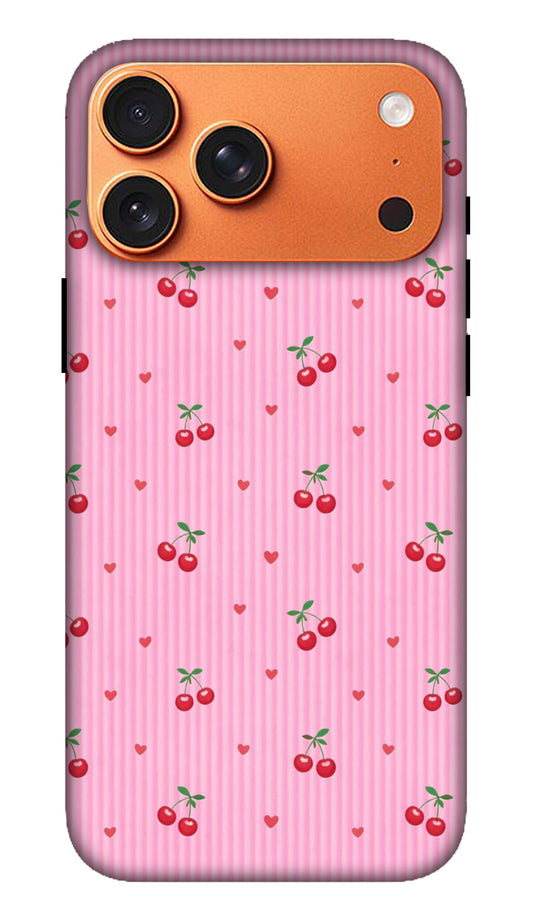 Pink Cherry Floral Pattern Hard Matte Phone Case