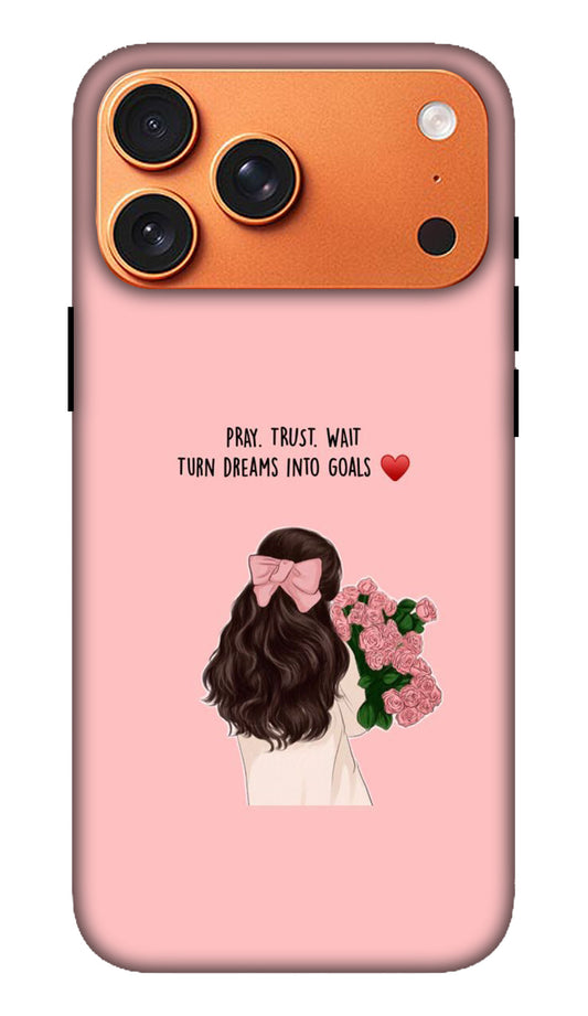 Pink Girl Illustration Hard Matte Phone Case