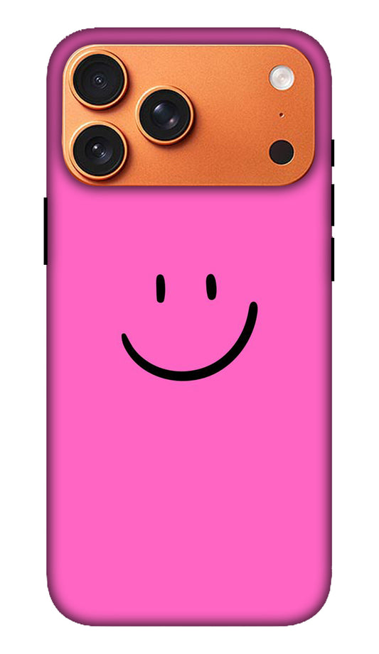 Pink Smiley Minimal Hard Matte Phone Case