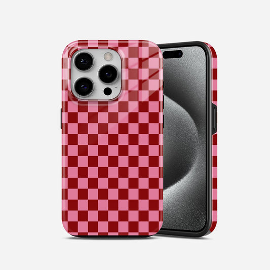 Red White Checkerboard Phone Case