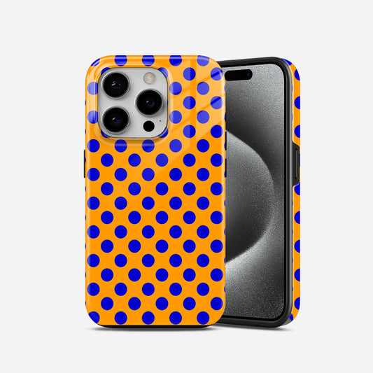 Yellow Blue Contrast Dot Phone Case