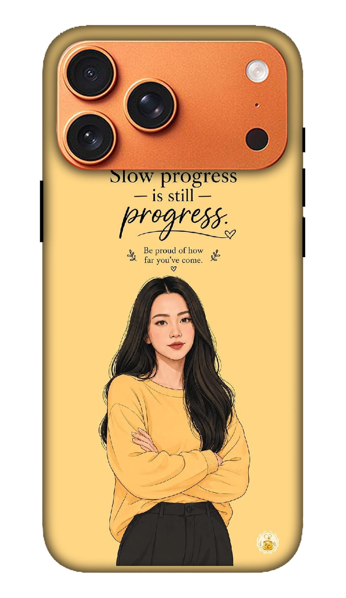Yellow Girl Illustration Hard Matte Phone Case